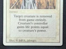 MTG Swords to Plowshares- DAMAGED -3rd Edition Magic the Gathering Card # 41 - Image 4