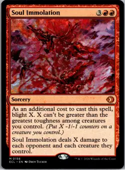 x1 Soul Immolation M MTG Lorwyn Eclipsed M/NM, English NON FOIL - Image 1