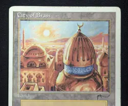 MTG City of Brass- DAMAGED -Chronicles Magic the Gathering Card # 112 - Image 3