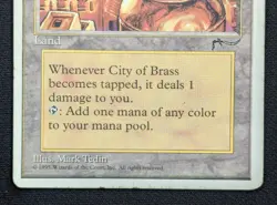 MTG City of Brass- DAMAGED -Chronicles Magic the Gathering Card # 112 - Image 4