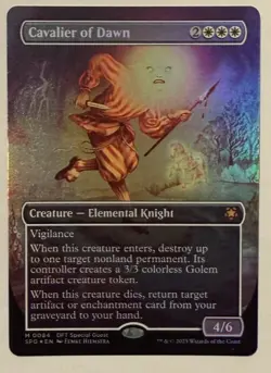Cavalier of Dawn Borderless Foil - Mythic - Aetherdrift: Special Guest MTG - Image 1