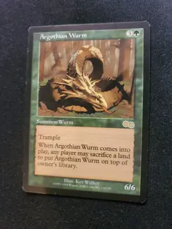 Argothian Wurm URZA'S SAGA NM GREEN RARE Magic the Gathering Mtg Tcg - Image 3