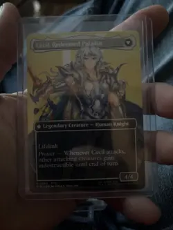 MTG Cecil Dark Knight / Redeemed Paladin 0380 FOIL Borderless NM+ Final Fantasy - Image 1