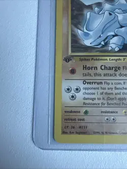 Blaine’s Rhyhorn 1st Edition Gym Challenge 65/132 WOTC Vintage Pokemon - Image 3