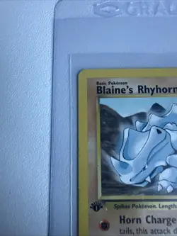 Blaine’s Rhyhorn 1st Edition Gym Challenge 65/132 WOTC Vintage Pokemon - Image 4