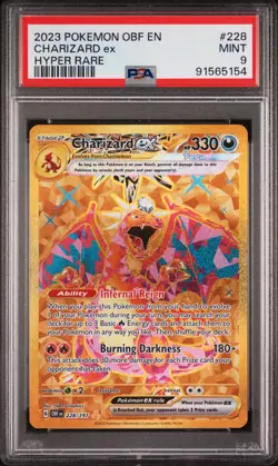 Pokemon TCG Charizard EX Obsidian Flames Card 228/197 PSA 9 - Image 1