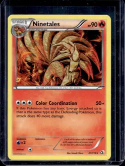 2013 Pokemon Black & White Legendary Treasures Ninetales #21/113 - Image 1