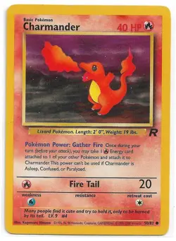 2000 Pokemon Team Rocket #50/82 Charmander - Image 1
