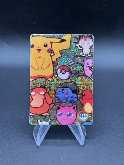 Pikachu Psyduck Holo Pokemon Vintage Pocket Monster Vending Prism Sticker 444 - Image 1