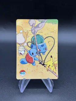 Pikachu Psyduck Holo Pokemon Vintage Pocket Monster Vending Prism Sticker 444 - Image 2