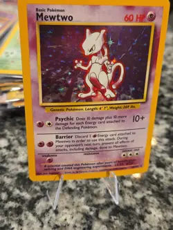 Pokemon TCG Mewtwo Base Set 10/102 Holo Unlimited Holo Rare - Lightly Played - Image 2