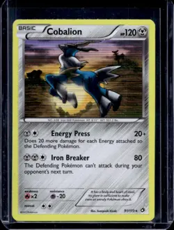 2011 Pokemon Black & White Noble Victories Cobalion Reverse Holo #84 - Image 1