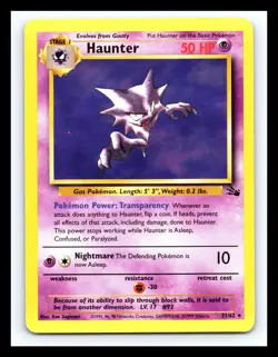 💥 Haunter Pokemon TCG 1999 Fossil Set Non Holo Vintage # 21/62 - Image 1