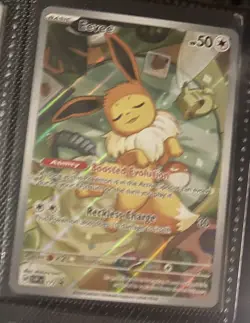 Pokemon TCG Eevee 173 Prismatic Evolutions Promo NM Black Star - Image 1