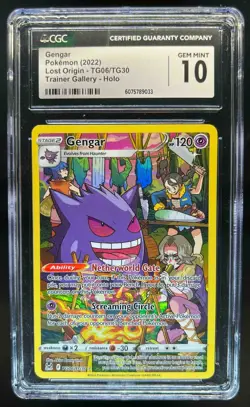 2022 Pokemon SWSH Lost Origin Gengar Trainer Gallery Holo Rare #TG06/TG30 CGC 10 - Image 1