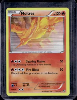 2013 Pokemon Black & White Legendary Treasures Moltres Holo #22/113 - Image 1