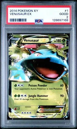 2014 POKEMON XY #1 VENUSAUR EX PSA 2 - Image 1