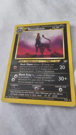 Pokemon Neo Revelation Houndoom Holo Rare #8/64 - Image 1