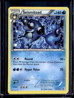 2013 Pokemon Black & White Legendary Treasures Seismitoad #42/113 - Image 1