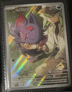 Pokemon Center N's Zorua 189 Scarlet & Violet Etb Promo Journey Together NM - Image 1