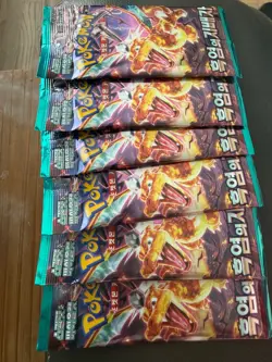 Pokemon Ruler of the Black Flame TCG Korean Booster Packs - Lot of 6 - Image 1