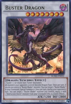 Yugioh! LP Buster Dragon - BOSH-EN052 - Ultra Rare - Unlimited Edition Lightly P - Image 1