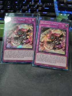 Yu-Gi-Oh! Dominus Purge INFO-EN078 Secret Rare 1st Ed Near Mint Condition x2 - Image 1