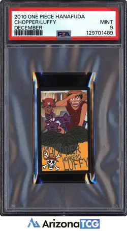One Piece 2010 Chopper/Luffy December One Piece Hanafuda PSA 9 - Image 1