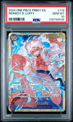 2023 One Piece OP05 Awakening Of The New Era EN Monkey D. Luffy #119 SEC PSA 10 - Image 1
