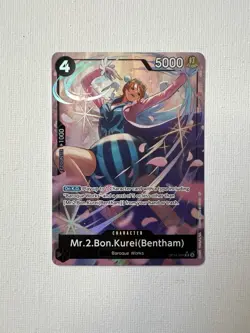 One Piece TCG Mr.2.Bon.Kurei (Bentham) Alternate Art OP14-091 English - Image 1