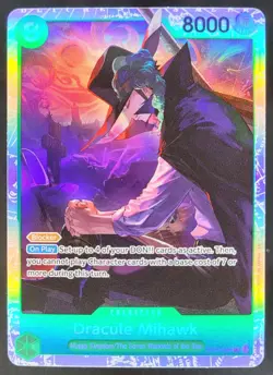2025 One Piece Legacy of the Master Dracule Mihawk #OP12-030 Super Rare MS7 - Image 1