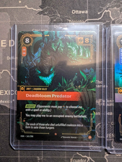 Riftbound TCG - Time Warp Spell, Deadbloom Predator, Chaos Rune - Foil Card Set - Image 2