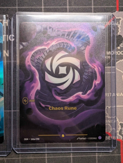 Riftbound TCG - Time Warp Spell, Deadbloom Predator, Chaos Rune - Foil Card Set - Image 4