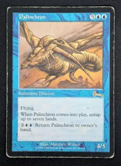 MTG Palinchron- DAMAGED/INKED -Urza's Legacy Magic the Gathering Card # 38 - Image 1