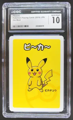 2019 POKEMON PLAYING CARDS JAPANESE PIKACHU OLD MAID CGC 10 RC7 - Image 1