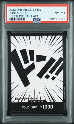2022 ONE PIECE STARTER DECKS SUPER PRE-RELEASE DON!! CARD PSA 8 - Image 1