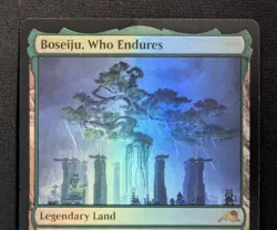 MTG FOIL Boseiju, Who Endures- DAMAGED -Kamigawa: Neon Dynasty Magic Card # 266 - Image 3