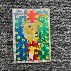 Japanese Pikachu No.025 Holo Prism Pokemon Card Vintage Used - Image 1