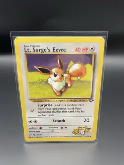 Lt. Surge's Eevee 51/132 Gym Challenge Uncommon Card Pokemon - Image 1