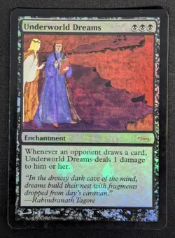 MTG FOIL Underworld Dreams- DAMAGED -WPN Promo Magic the Gathering Card # 001 - Image 1