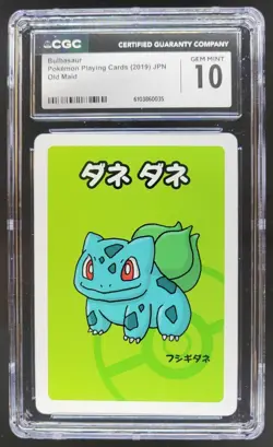 2019 POKEMON PLAYING CARDS JAPANESE BULBASAUR OLD MAID CGC 10 RC7 - Image 1
