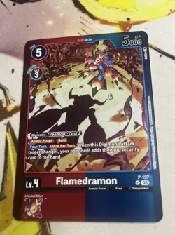 Flamedramon P-137 LM-06 Billion Bullet Digimon Card Game Alt - Image 1