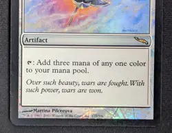 MTG FOIL Gilded Lotus- DAMAGED -Mirrodin Magic the Gathering Card # 175 - Image 4