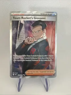 Pokemon TCG Team Rocket's Giovanni Destined Rivals Ultra Rare Card 225/182 - Image 1