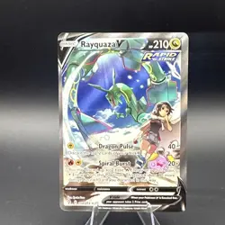 Rayquaza V Evolving Skies 194/203 Holo Ultra Rare Card Alt Art Pokemon Near Mint - Image 1