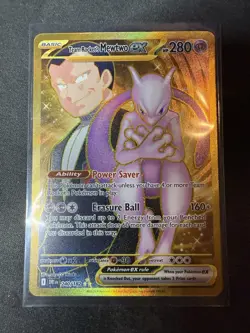 Pokemon Mewtwo EX TCG Hyper Rare Card Team Rockets 240/182 Destined Rivals - Image 1