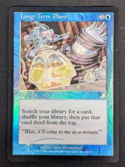 MTG FOIL Long-Term Plans- DAMAGED -Scourge Magic the Gathering Card # 38 - Image 1