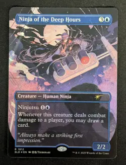 MTG FOIL Ninja of the Deep Hours- DAMAGED - Secret Lair Drop Magic Card # 1912 - Image 1