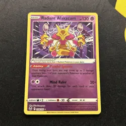 Radiant Alakazam 059/195 NM -Ultra Rare Pokemon Card- Silver Tempest (7q) - Image 1