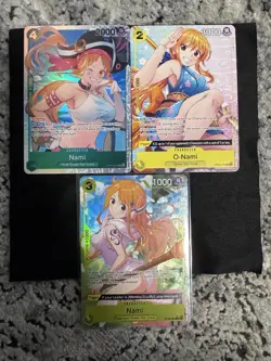 One Piece Nami 3 Card Lot Alt Art Full Art SR ST29 OP14 OP06 - Image 1